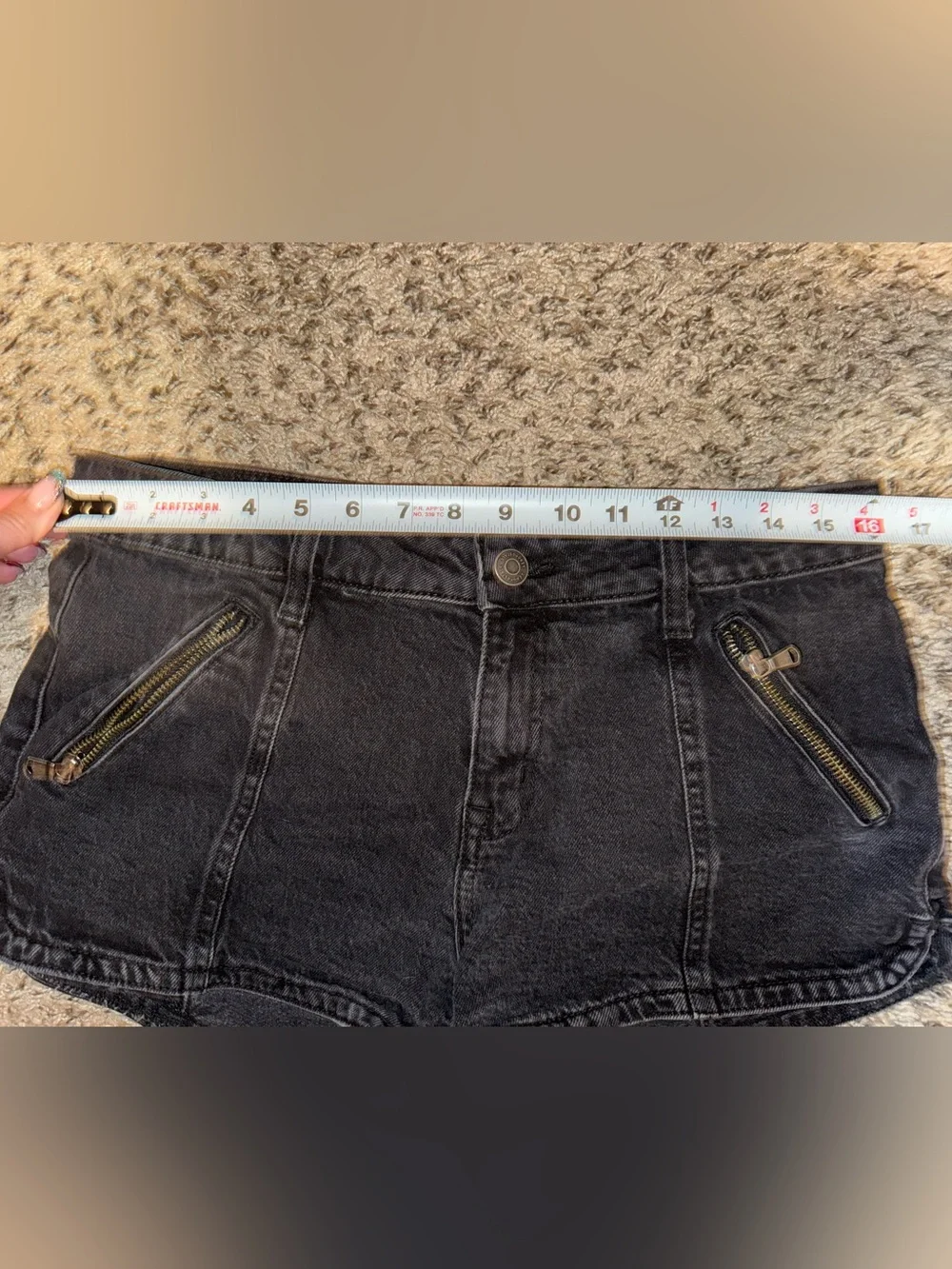 Aeropostale Mid-Rise Denim Shorty Shorts